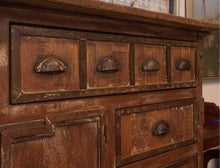 Arhaus Rustic Wooden 6 Drawer 4 Door Metal Cup Handles Accent Sideboard Chest