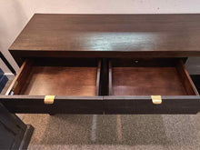 Brownstone Furniture Sideboard with Shagreen Drawer Fronts and Lower Shelf