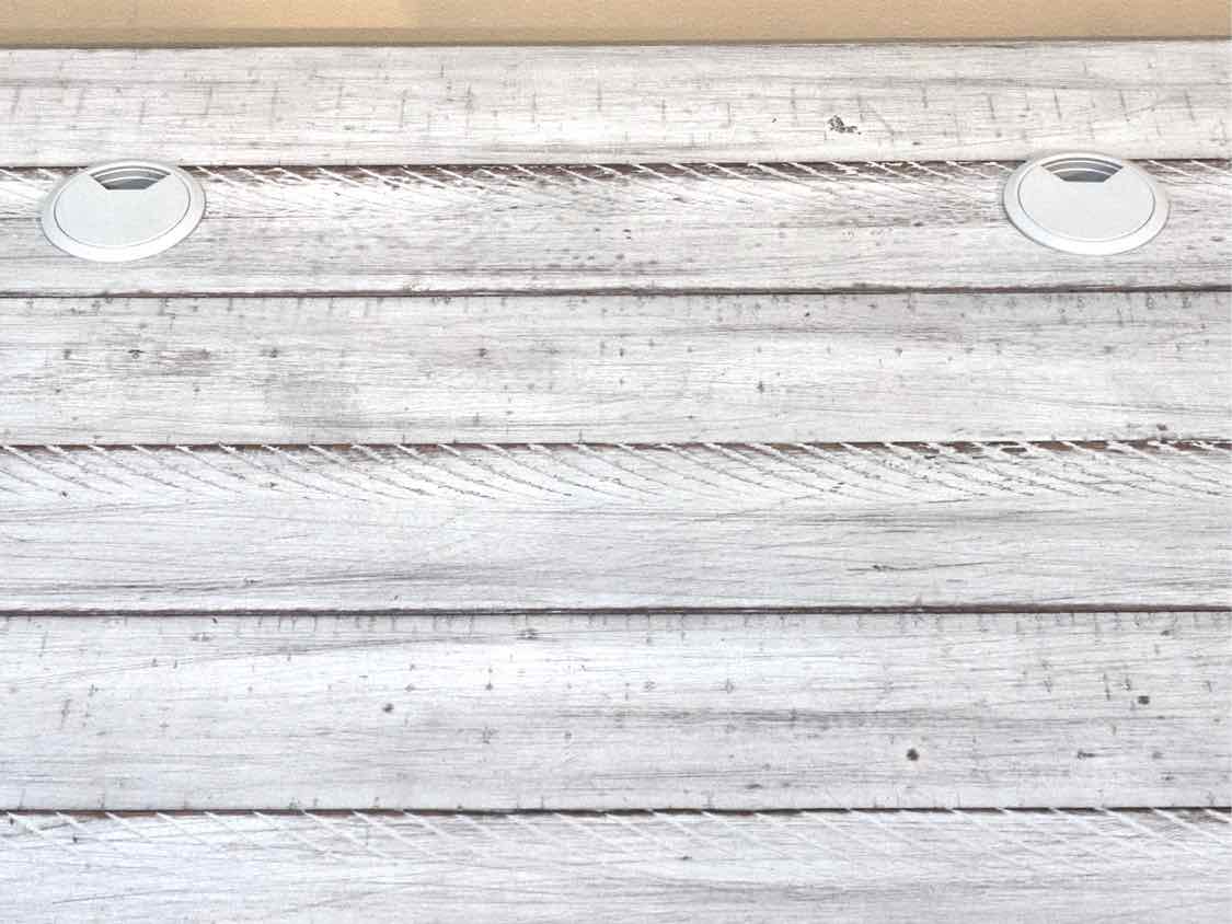 Whitewashed Plank Top Desk with 2 Drawers