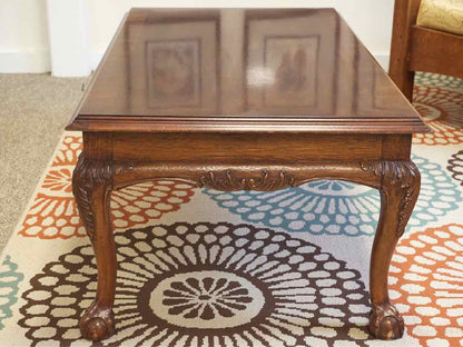 Lane Furniture  Mahogany Traditional Cocktail Table with Ball & Claw Feet
