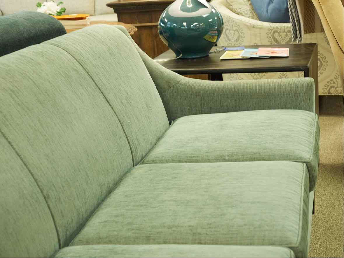 MG+BW 'Cara' Tight Back Sofa  in Grass Cloth Balasm Upholstery