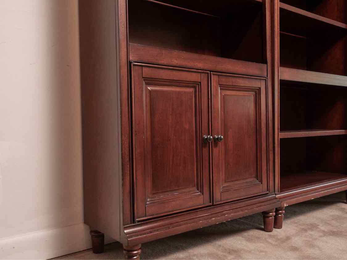 Cherry 2 Shelf Bookcase with 2 Doors