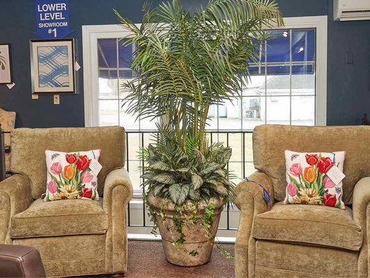 Silk Areca Palm with Aglaonema & Needle Point Ivy