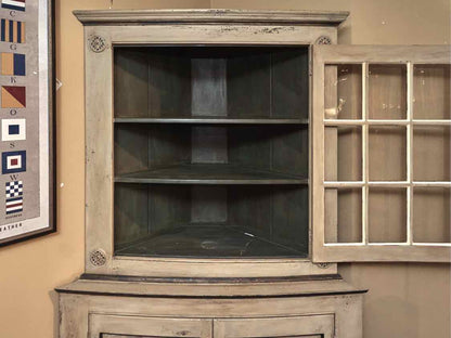 GL Sawyer LTD 18th Century Tradition 2 Piece Corner Cabinet with Pane Glass Door