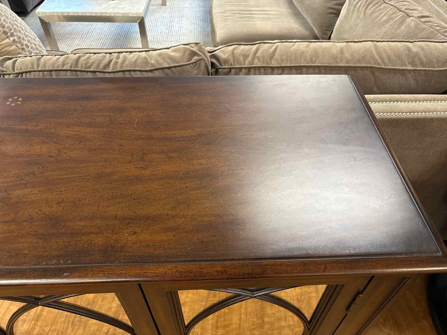 Ethan Allen 4-Door Espresso Console
