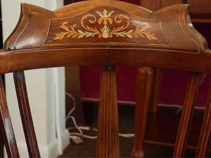 Edwardian  Period 1895-1905 Inlaid Corner Chair