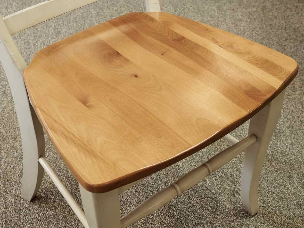 Set of Four Bedard Cherry & White Dining Chairs