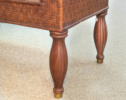 Ethan Allen 'British Classics' Rattan Bench