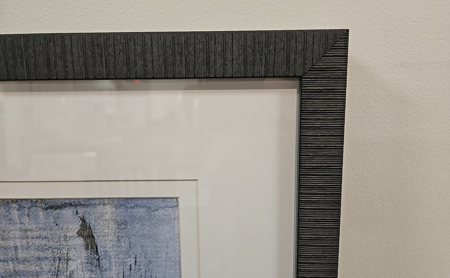 'At the Dawn C' Abstract with Distressed Black Frame