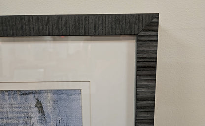 'At the Dawn C' Abstract with Distressed Black Frame