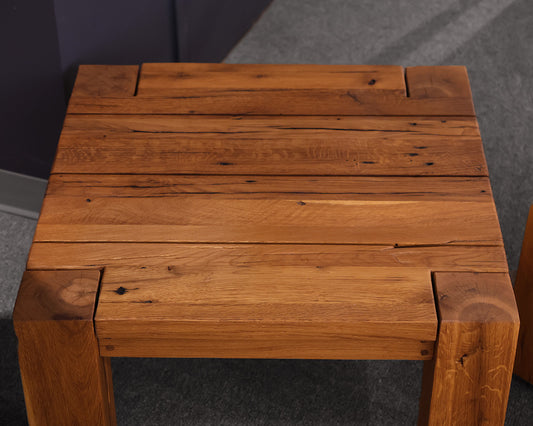 Pair of Restoration Hardware Oak End Tables