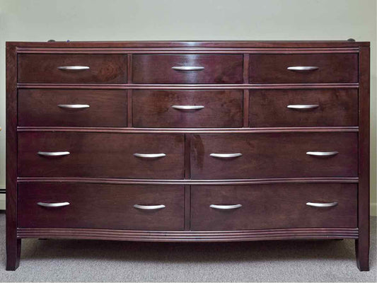 Stickley Cherry 10 Drawer Dresser in Oxford Finish