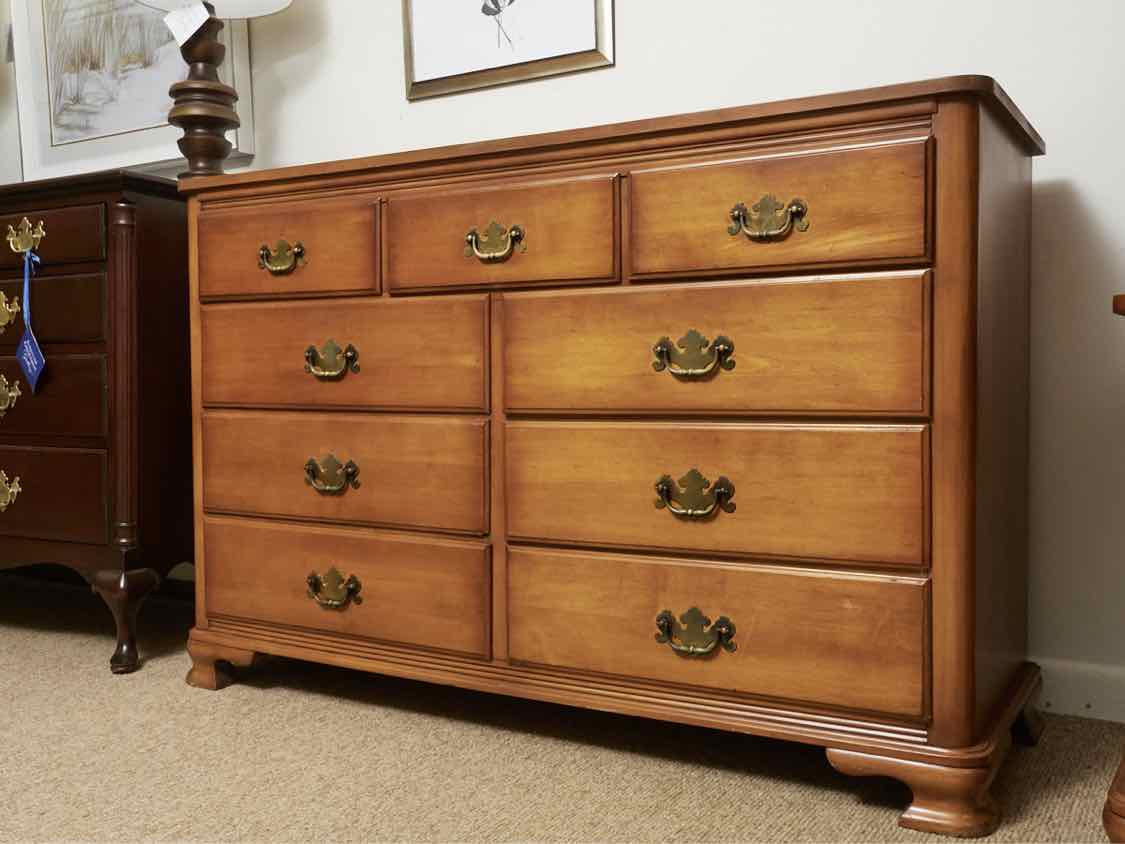 Solid Birch 9 Drawer Dresser