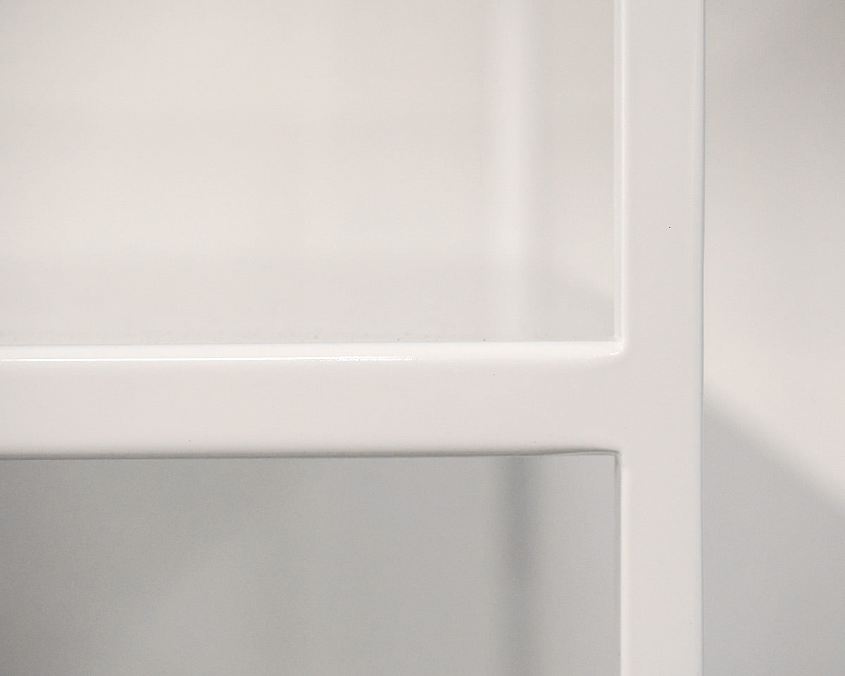 White Metal MCM Bookcase