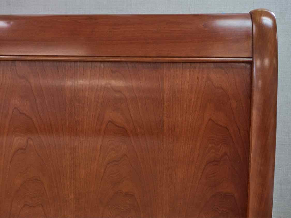 Stickley Cherry Queen Bed with Wood Rails