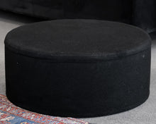 American Leather for Room & Board Black Ottoman