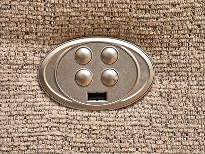 Southern Motion Inc  Power Recliner In Ivory Gray  Upholstery