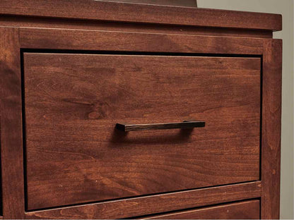 Archbold Furniture Birch 6 Drawer  Dresser in Cherry Finish