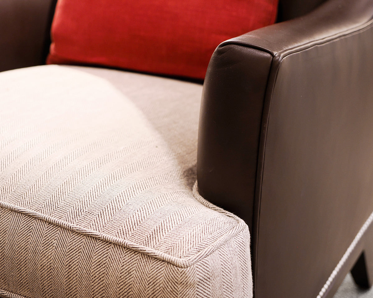 Pair of Donghia Leather Accent Chairs