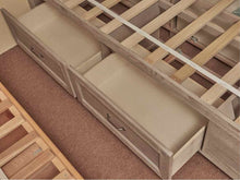 Pottery Barn 'Hampton' ' Finish 'Brushed Fog'  4 Drawer Storage Twin Bed