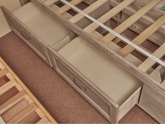 Pottery Barn 'Hampton' ' Finish 'Brushed Fog'  4 Drawer Storage Twin Bed