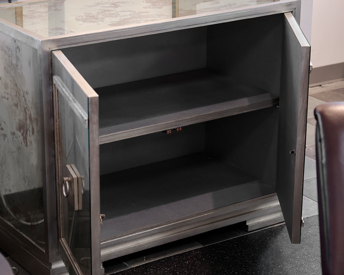 Worlds  Away 'Ophelia' Mirrored Accent Cabinet