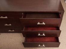 Espresso Finish 6 Drawer Chrome Handles Dresser