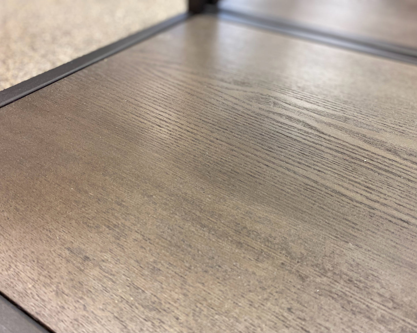 Pair of Metal Frame Glass Top Side Tables