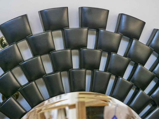 Basset Mirror Co. Inc  Black Resin Sunburst Mirror