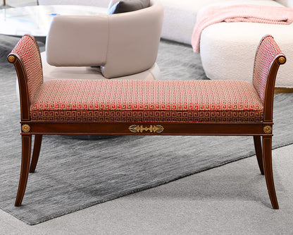 Kindel Neo-classical Mahogany Bench