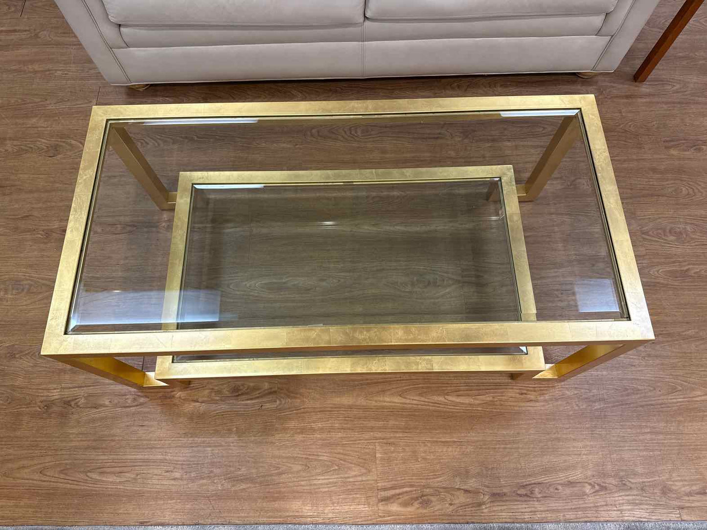 Worlds Away 'Winston' Gold Cocktail Table