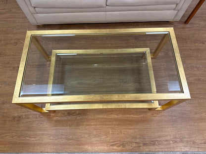 Worlds Away 'Winston' Gold Cocktail Table