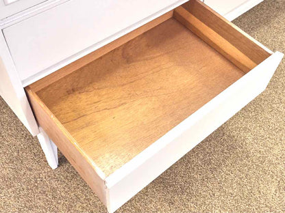 Dixie Mid Century Arctic White Finish 9 Drawer  Dresser