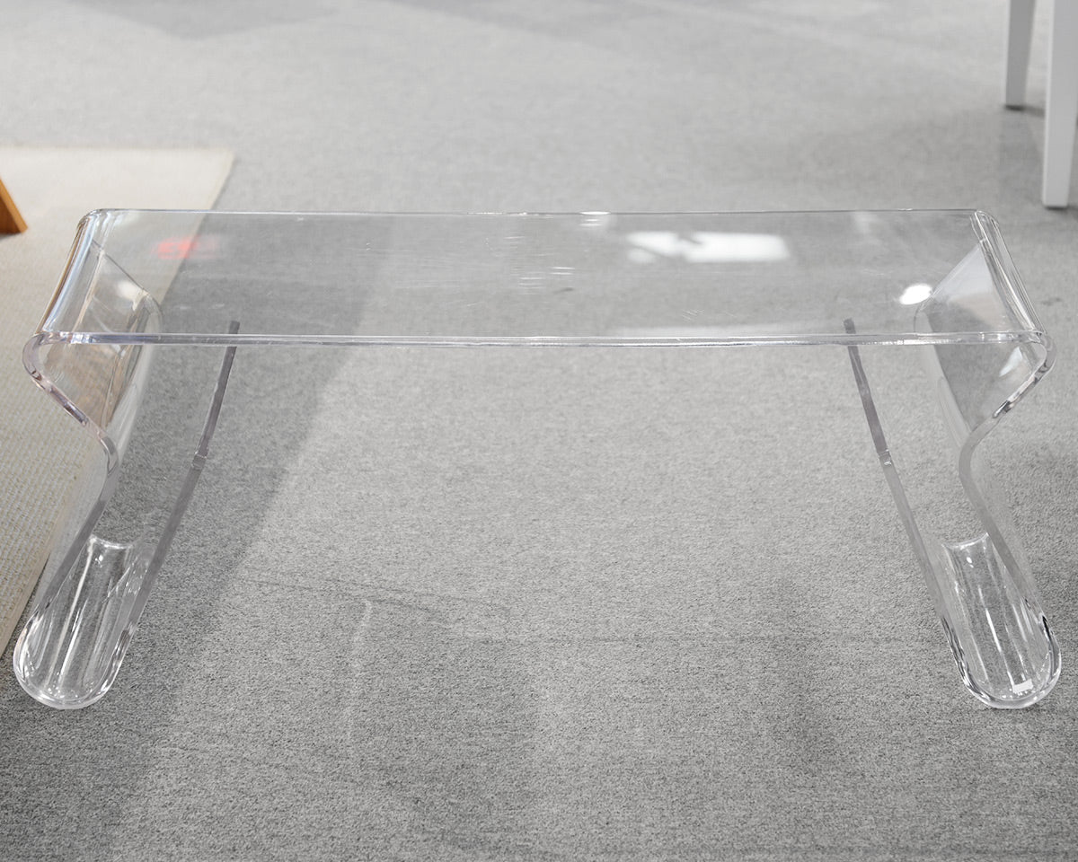 Modern Lucite Waterfall Cocktail Table