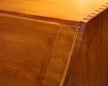 Vintage Maple Secretary Desk.  4 Drawers w/Brass Pulls