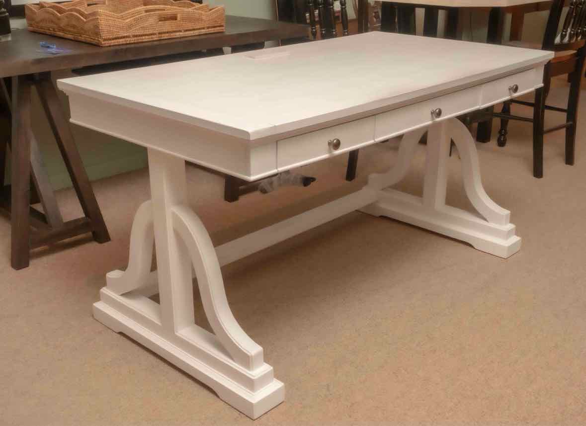 Magnussen  Home "Heron Cove' Ivory 3 Drawer Writing Desk