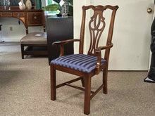 Pair of Cherry Framed Chippendale Arm Chairs