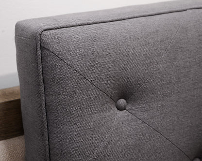 Mitchell Gold + Bob Williams Gray Upholstered and Tufted Queen Bed