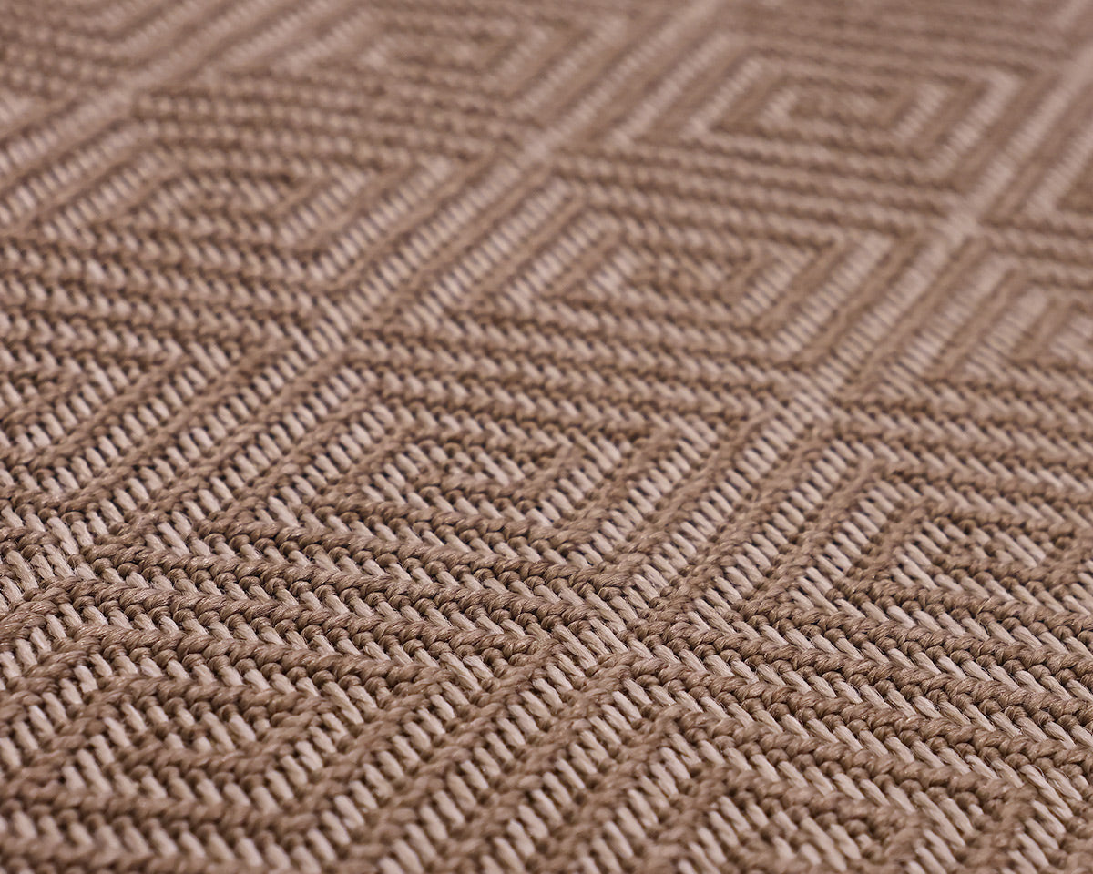 8 x 10 Area Rug in Taupe & Brown Geometric Pattern