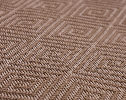 8 x 10 Area Rug in Taupe & Brown Geometric Pattern