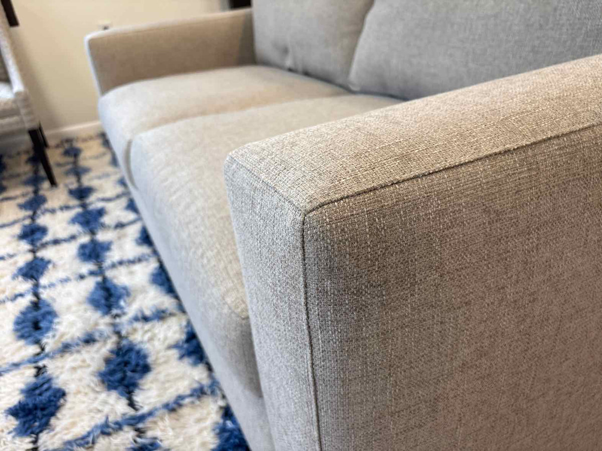 Crate & Barrel 'Axis' Sofa w/Storage Ottoman