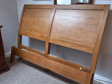 Crate & Barrel ' Dawson' Rustic Oak Queen Bed