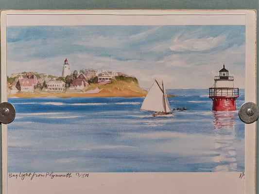 Watercolor Print on Artistic  Wooden Plaque