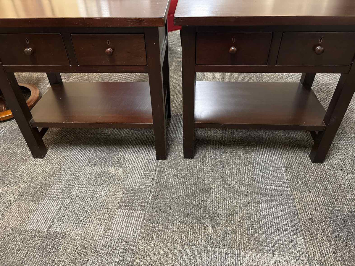 Pair of Pottery Barn 'Farmhouse' Nightstands