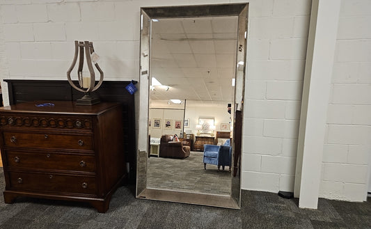 Bassett Beveled Silver Floor Mirror