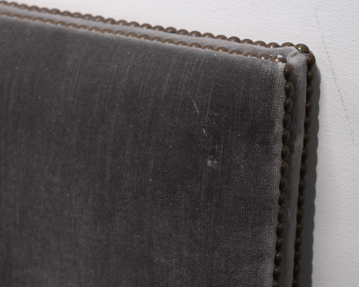 Queen Gray Upholstered Bed Frame