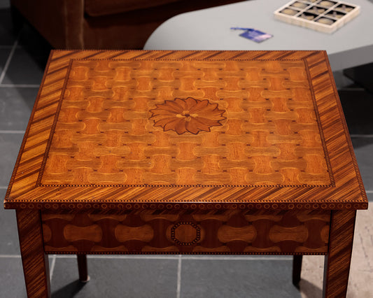 Maitland Smith Marquetry Inlaid Game Table