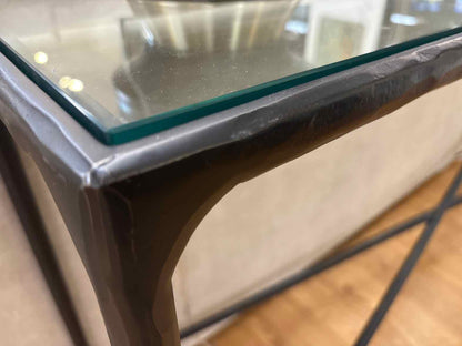 RH 'Thaddeus' Glass Top Console
