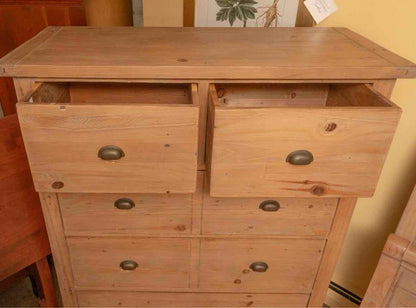 Four Hands Reclaimed Wood 5 Drawer Chest in Sundried Wheat Finish