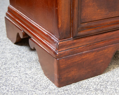 Louis Philippe Double Dresser in Dark Cherry Finish with Brass Pulls